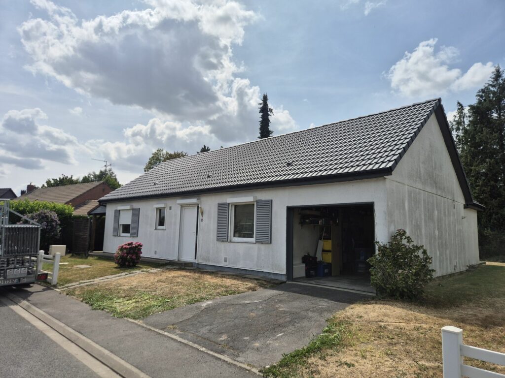 Toiture refaite après réfection et isolation en fibre de bois